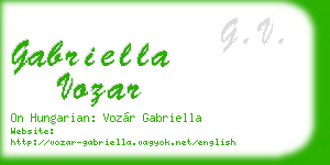 gabriella vozar business card